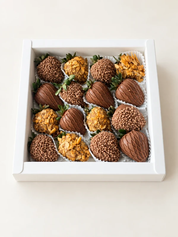 Клубничный бокс "Choco Fruit" — «Клубничный бокс Choco Fruit» — клубничный бокс Dolce Sweets из 16 ягод клубники в молочном шоколаде.